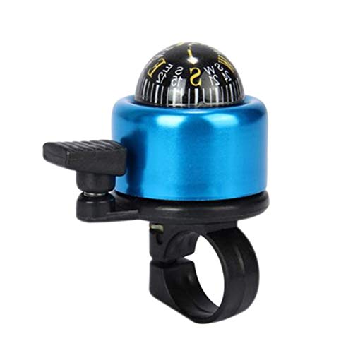 LIOOBO Bicycle Bell Horn with Compass Kids Bike Bell Ringer Bicycle Accessories (Blue)