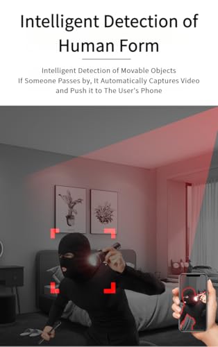 Ovwe Mini Hidden Camera, 1080P Night Vision Spy Camera,Wide-Angle Home Security Camera With Motion Detection thumb #3