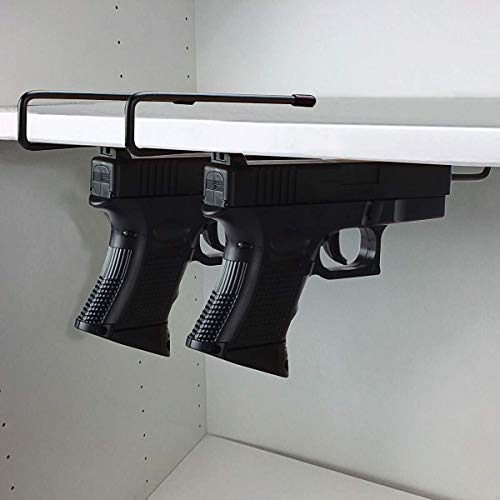 Adoreal 10 PCS Gun Rack, Pistol Rack for Gun Safe Shelf or Stack On Gun Cabinet, Gun Safe Accessory, Handgun Hanger Pistol Organizer for Display, Gifts for Hunters - Thumbnail 2