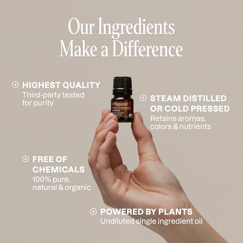 Image of Cliganic Organic Essential Oils Set for Home Diffuser, 100% Pure, Top 5