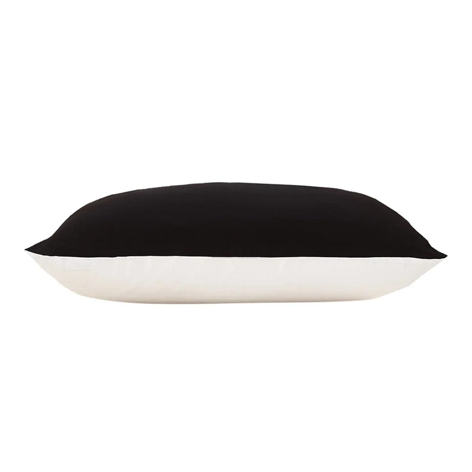 Silk Pillowcase with Cotton for Hair Pure Hidden Zipper Terse Mulberry For women(Black,50x90cm)