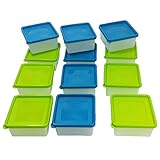 12 oder 6 Stück Tiefkühldosen inkl. Gefrieretiketten Gefrierdosen zum Einfrieren - Frischhaltedosen stapelbar - Vorratsdosen zum Einfrieren und Auftauen - Mikrowellendosen - 0,5 Liter - 0,7 Liter - 1,0 Liter - 1,2 Liter (12 x 0,5 Liter)