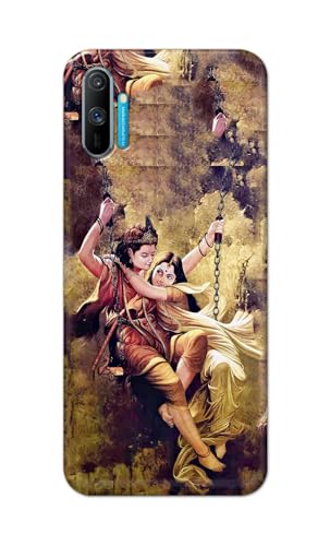 Image of Printed Hard Back Cover for Realme C3 | Realme C3i Back Cover (Radha Krishna Love -J1) -190724(EA)