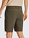CRZ YOGA Men's Stretch Golf Shorts - 9'' Slim Fit Waterproof Athletic Casual Work Shorts with Pockets Olive Yellow 34