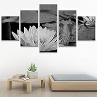 SIGNWIN 5 Panel Canvas Wall Art Botanical Chic Closeup Expressive Multicolor Photography for Home Decorations Ready to Hang - 60