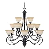 Designers Fountain 961815-NI Barcelona 15-Light Chandelier, 40.25' x 39.5', Natural Iron