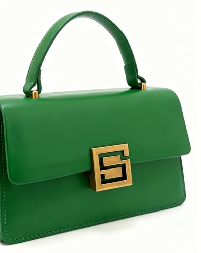 Image of Designer Satchel Purses For Women, Small Cute Crossbody Handbag, Ladies Vegan Leather Top Handle Bags
