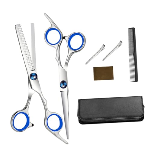 PAMINGONO 1 散髪はさみツールキット サロン理髪エプロン 理容はさみ 理髪師の髪はさみ ヘアサロンカッター サロンヘアクリップ ヘアカット用品 理髪店のアクセサリー 散髪用品 Blue