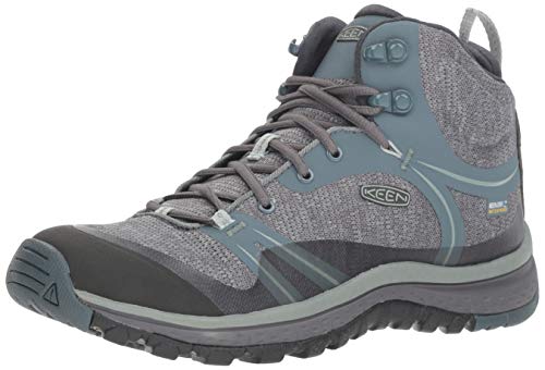 KEEN Women's Terradora Mid Waterproof Hiking Boot, Stormy Weather/Wrought Iron, 9.5 M US