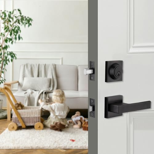 NCSEN Front Door Locksets with Deadbolt, Black Door Handles, Combination Door Lock, Oil Rubbed Bronze Exterior Door Lever… - Image 7