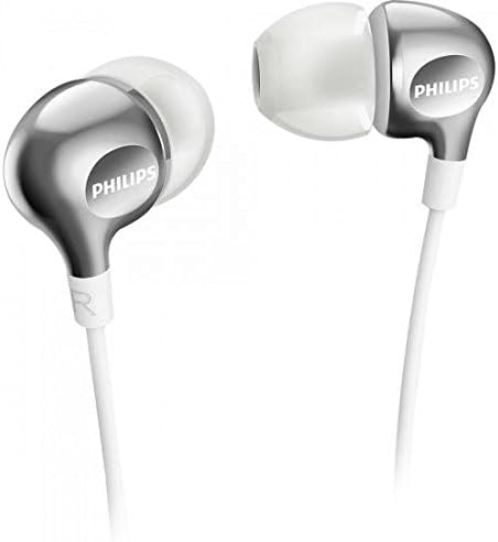 PHILIPS AUDIO SHE3700WT In-Ear Headphones (Pumping Bass, Metalized Coating, Perfect Fit) - White