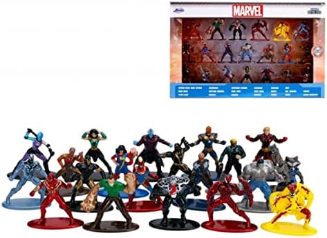 Marvel 1.65" Die-cast Metal Collectible Figures 20-Pack Wave 3, Toys for Kids and Adults