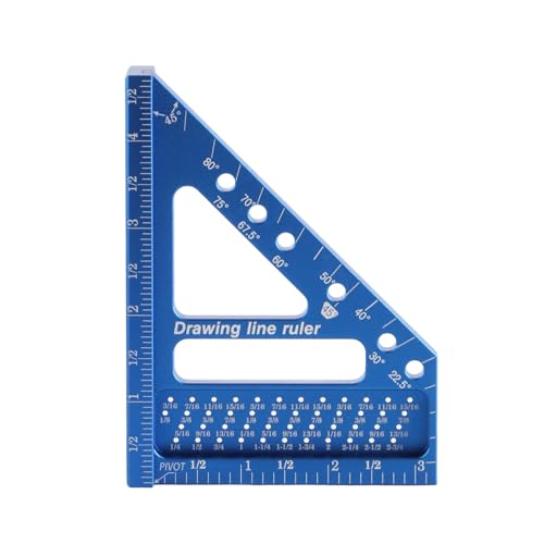 Regla de ángulos múltiple 3D de aluminio para carpintería miniatura 1