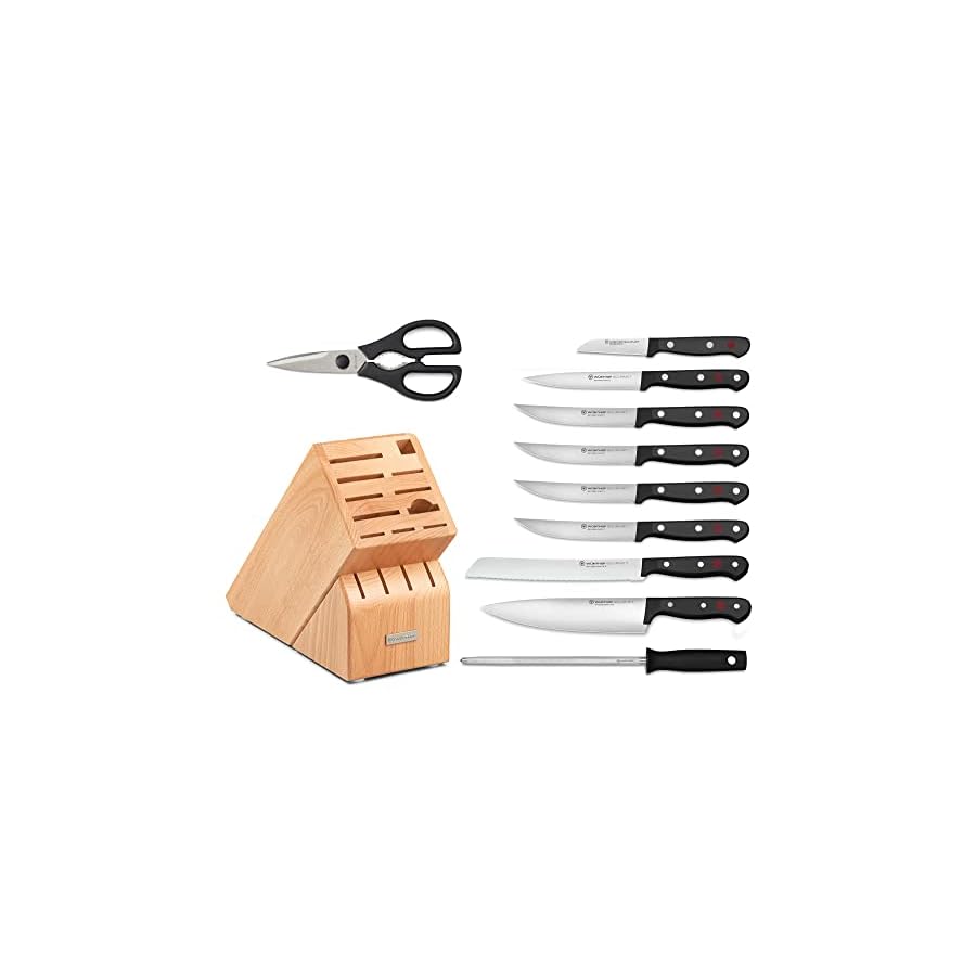 Wusthof-Gourmet-11-Piece-Knife-Block-Set-Beech-Wood Wüsthof Gourmet 11-Piece Knife Block Set, Beech Wood