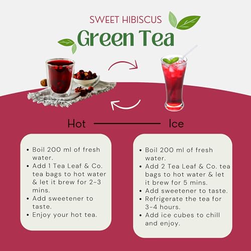 Tea Leaf & Co. 724022283837_USA Sweet Hibiscus Cinnamon Green Tea Bags thumb #3