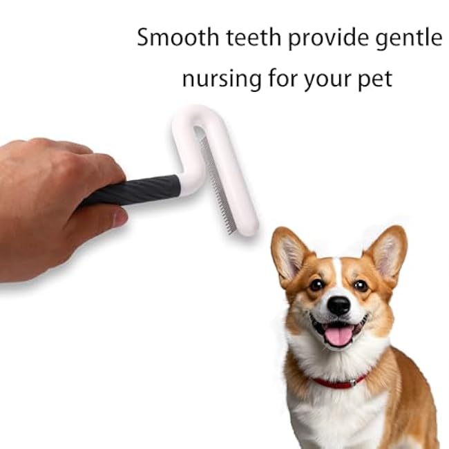 Pet Hair Remover Comb, Pet Shedding Brush with Long & Short Steel Teeth Dog and Cat Grooming Brush for Short or Long Hair Removal Dogs Cats Cleaning Loose & Knots Fur Grooming Supplies-KybZnO4S
