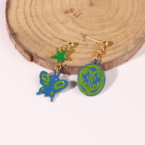 Anime JJBA Dangle Earrings Props Cosplay Costume Accessories for Fans Decor Christmas Halloween Party Comic Con3