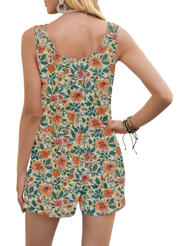 Image of DouBCQ Womens Summer Casual Sleeveless Loose Jumpsuits Romper with Pockets