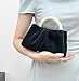 Beatfull Evening Purse Women Small Pearl Handbags Soft Leather Ruched Bag Wedding Bridal Clutch Party Prom Crossbody Purses Black