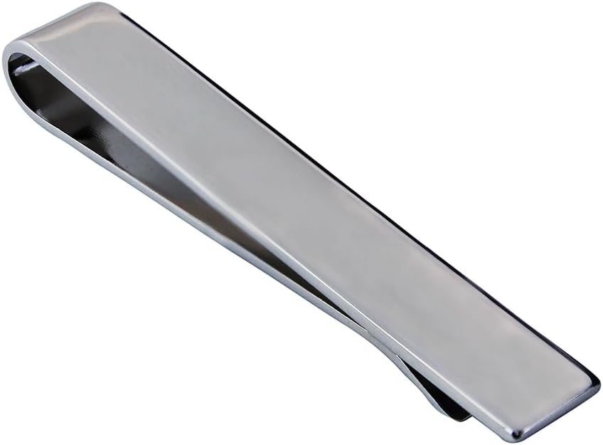 Slim Tie Bar Blue Coloured - Rhodium Plated Premium Brass Tie Pin for Men