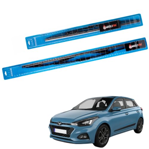 Image of Windshield Car Wiper Blades Metal Frame Water Repellant Cleaning Wiper Blades Refills Best for Hyundai I20 Elite (2014 Onwards) Dr 24 inch /Pa 16 inch