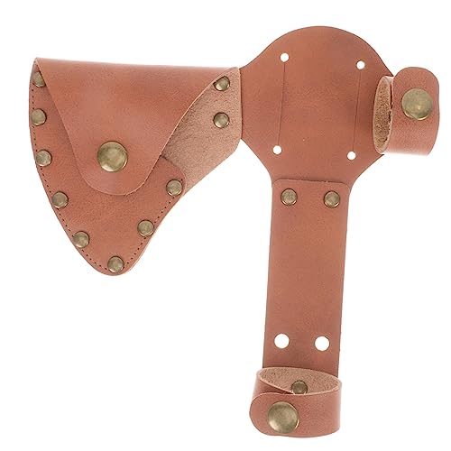 KONTONTY Leather Hatchet Sleeve Durable Leather Axe Protector for Outdoor Survival Easy to Install Remove for Camping and Chopping for Friends Family