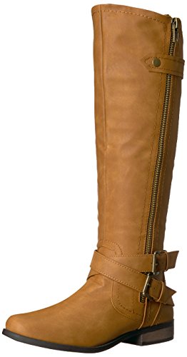 Rampage Women's Hansel Zipper and Buckle Knee-High Riding Boot