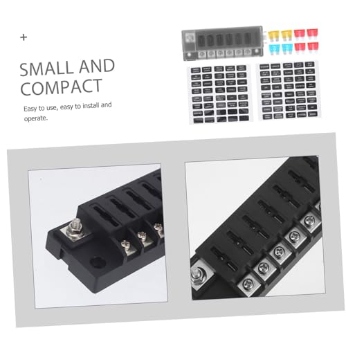 Luxshiny 1set Circuits Fuse Block Kit para Automoción y Uso Compacto Panel de Fusibles con Ubicaciones de Tierra Instalación Fácil para RV, Camión y Barco miniatura 4