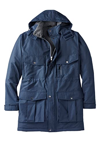 Boulder Creek Men’s Fleece-Lined Parka with Detachable Hood