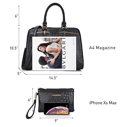 Dasein Women Satchel Handbags Shoulder Purses Totes Top Handle Work Bags With Matching Wallet