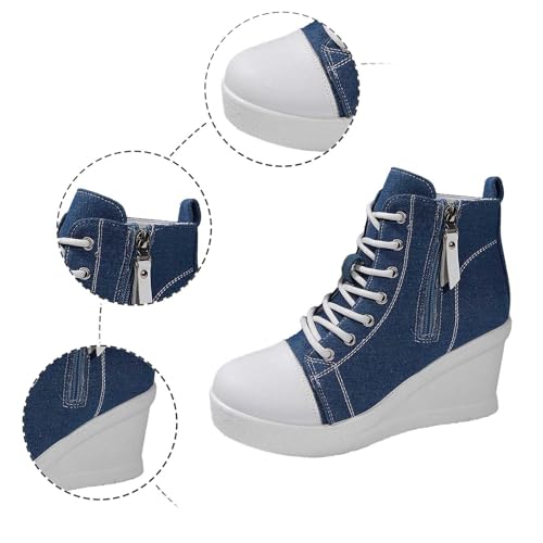 Chaussures décontractées pour femmes faciles à enfiler taille 37 bleu clair
