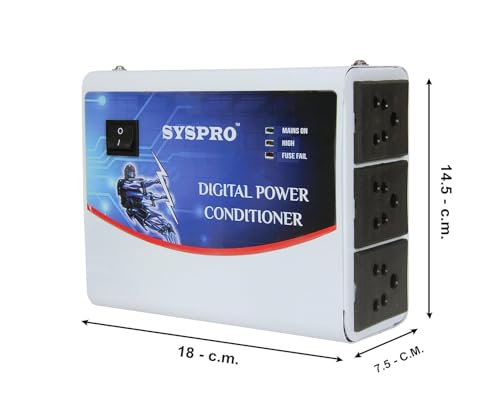 Image of SYSPRO Turbo Voltage Stabilizer for LED /LCD TV + Set Topbox /DVD Player (160-280 V) (Upto 100 INCH) Wall Mountable & Floor Mountable