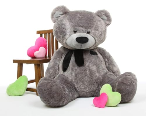 Image of 4 Feet Grey Giant Teddy Bear Soft, Plush, and Cuddly Stuffed Animal for Kids, Birthdays, Anniversaries, Valentine's Day, and Special Occasions Large Huggable (Grey /48 inch)