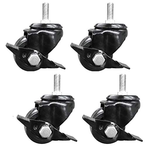 Roulettes pivotantes robustes roues industrielles 2 pouces pack de 4 pour table établi chariot