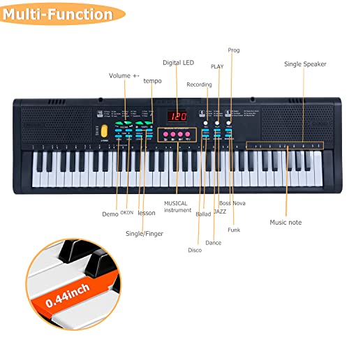 Piano Keyboard Electric Digital Piano Kids Electronic Mini Music Keyboard Toy 61 Key W/ Micrphone Usb Christmas Birthday Gifts For Toddler Baby Boys Girls #TOP1
