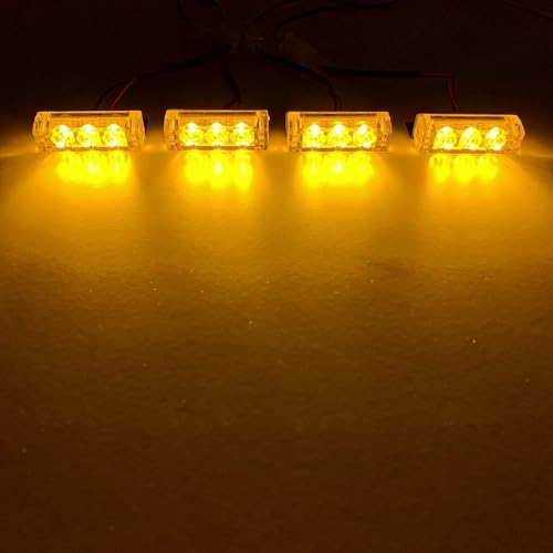 Advertencia de emergencia de policía intermitente con luces de freno de coche LED 12V 6
