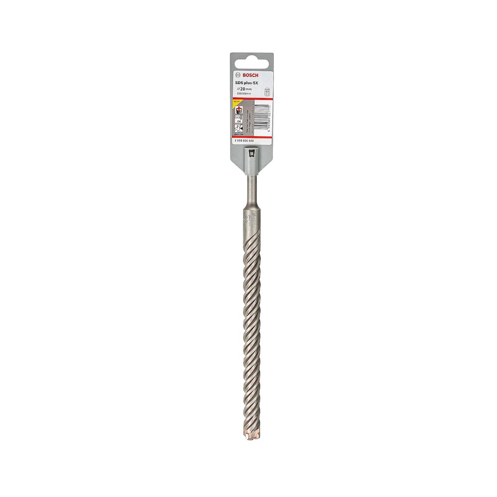 Bosch PRO 5X 4 Cutter Head SDS Plus Masonry Drill Bit 20mm 300mm Pack of 1