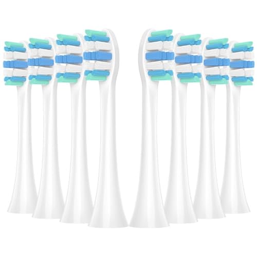 BrightDeal Replacement Toothbrush Heads Compatible with Philips Sonicare Electric Toothbrushes - 8 Pack, Compatible with EasyClean, HealthyWhite & Other Snap-On Handles (White)