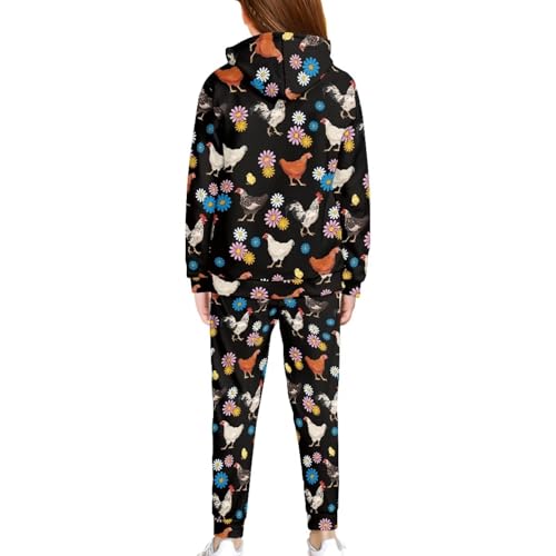 Renewold 2 Pieces Sweatsuits Set Long Sleeve Kids Hoodie Sweatshirt Jogger Sweatpants Girls Tracksuits Activewear2