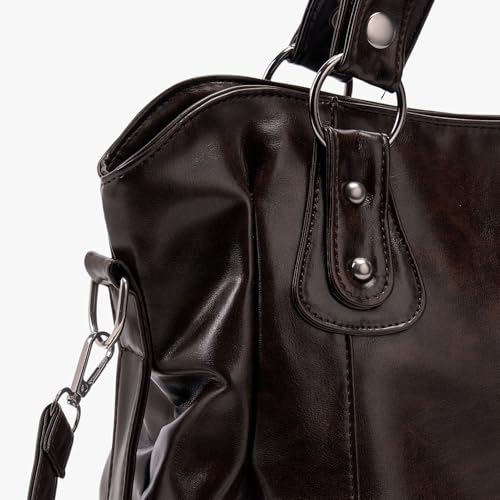 Bolso Tote Mediano de Cuero PU Retro Y2k 90s miniatura 4