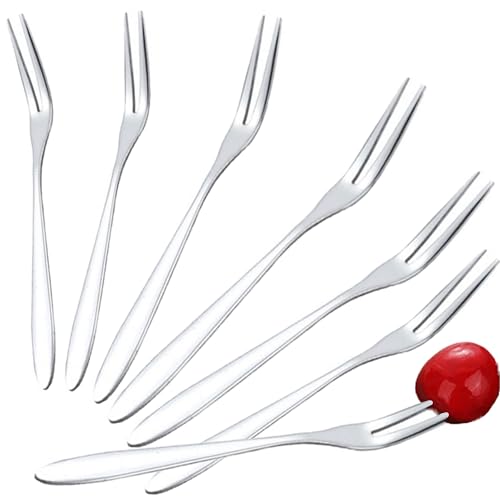 Lot de 20 fourchettes à fruits, en acier inoxydable, pour cocktail, entrée, escargots, fourchettes à dessert, fourchettes à gâteau, couverts polis miroir, passent au lave-vaisselle