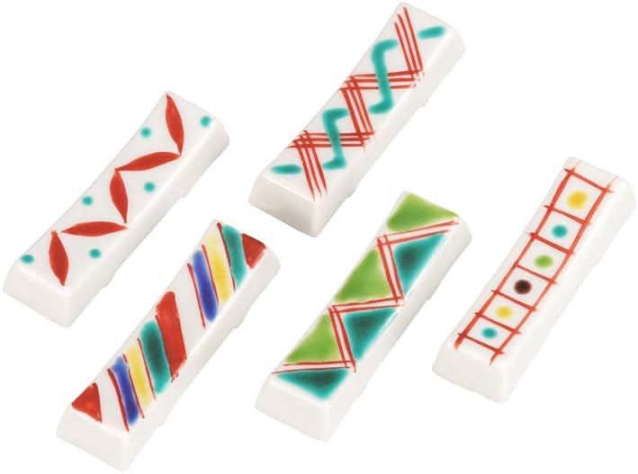 Kutani Yaki Wataya Chopsticks Rest K9-437 Iroe Komon