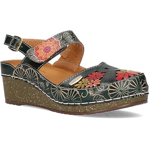 LAURA VITA Facscineo 07, Sandal Mujer, Azul, 37 EU