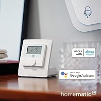 Homematic IP Smart Home Wandthermostat mit Luftfeuchtigkeitssensor + Tischaufsteller, digitales Thermostat Heizkörper/Fußbodenheizung, App, Alexa, Google Assistant, Temperaturmessung, Energie sparen – Ansicht 4