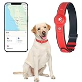 2-in-1 GPS Tracker for Dogs: Smart Collar with Real-Time Location, No Monthly Fee, Unlimited Range (iOS Only) GPS Tracker Dog Collar- Ideal for Small, Medium Large Dogs(Tracker Included)