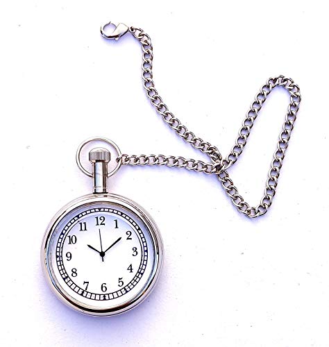 K V HANDICRAFTS Classic Nickle Simple Dial Antique Pocket Gandhi Watch Royal Look Indian Handicraft Gift Item (B088VKGVLC) Amazon Price History, Amazon Price Tracker