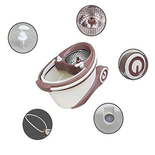 Drehmopp Edelstahl mit 360° drehbarem Griff und Teleskopstange, leichtes Design für effiziente Reinigung und einfache Manövrierbarkeit