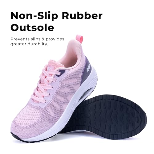 Image of QAUPPE Womens Walking Shoes with Arch Support Athletic Orthotic Sneakers for Women Foot Pain Relief