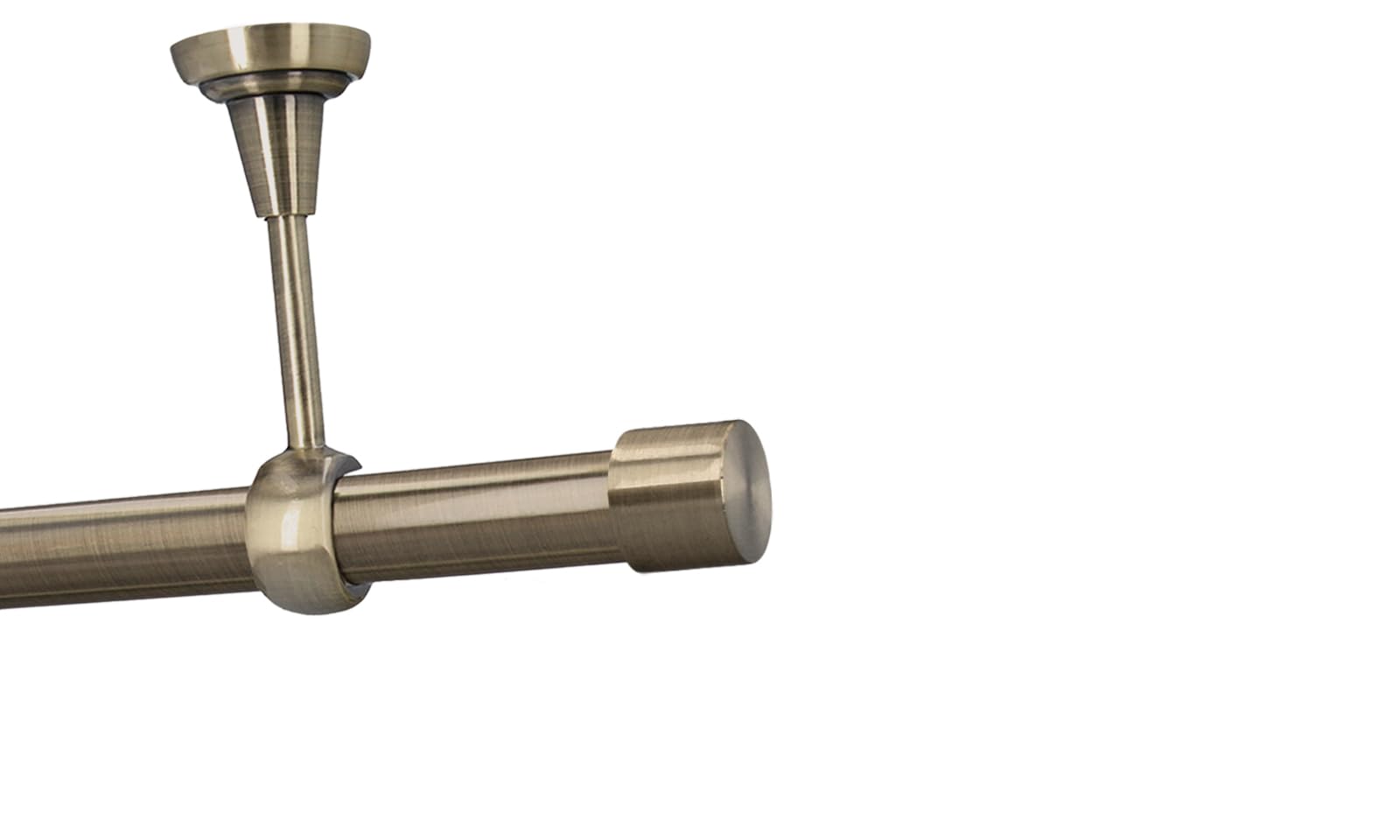 Kit Bastone per Tende in metallo 25mm Ottone Antico Montaggio a Soffitto 160 cm Zoya