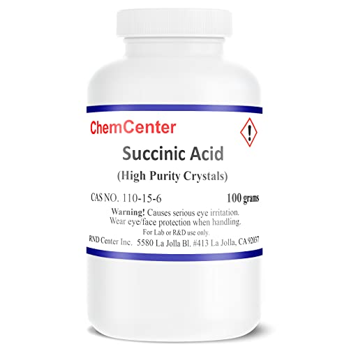 Succinic Acid Ultra Fine Crystals/Powder 100 Grams